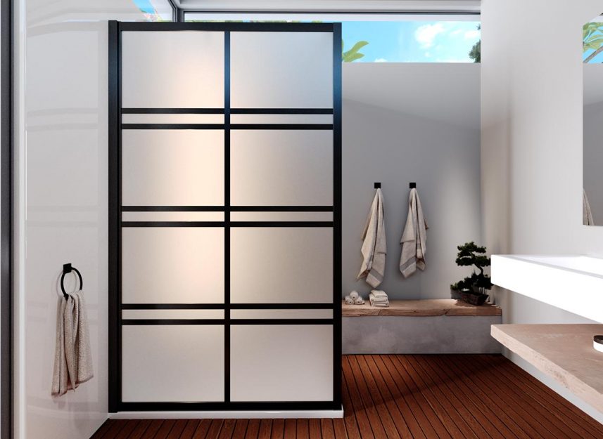 Paroi de douche Black Yoki de la marque Atelier du Bain Jacuzzi®