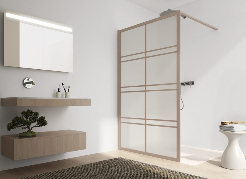 Paroi de douche fixe Japandi de la marque Atelier du Bain Jacuzzi®