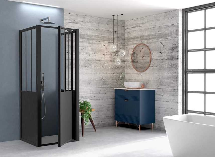 Porte pivotante Loft Steel de la marque Atelier du Bain Jacuzzi®