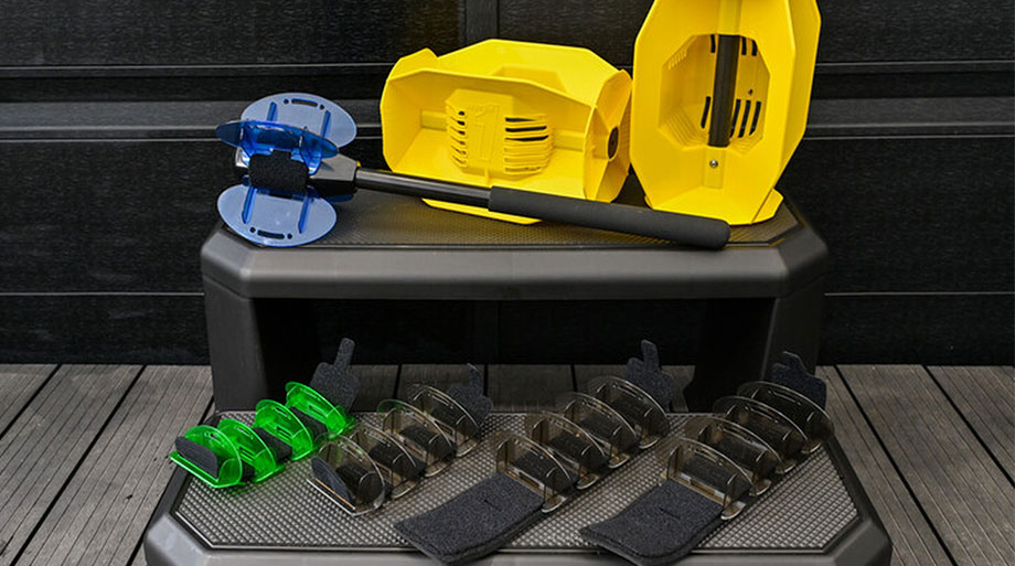 Matériel Powertone pour entraînement aquagym intensif Matériel Powertone d’aquagym : pagaie, flotteurs et poignées