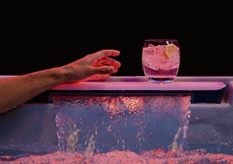 cascade de spa multicolore